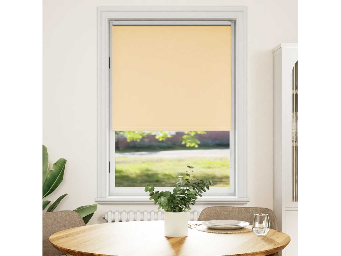 Vidaxl Cortina De Rolo Blackout 84,4x175 Cm, Largura Do Tecido 80 Cm, Bege