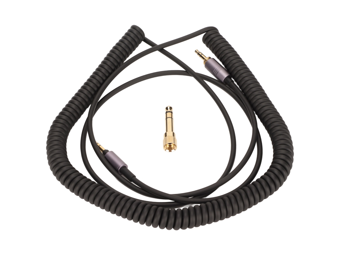 Cabo De Som 3.5mm Com Mola Retrátil 9.8ft Plug And Play Com Adaptador Xlr Para Fones De Ouvido Mp4