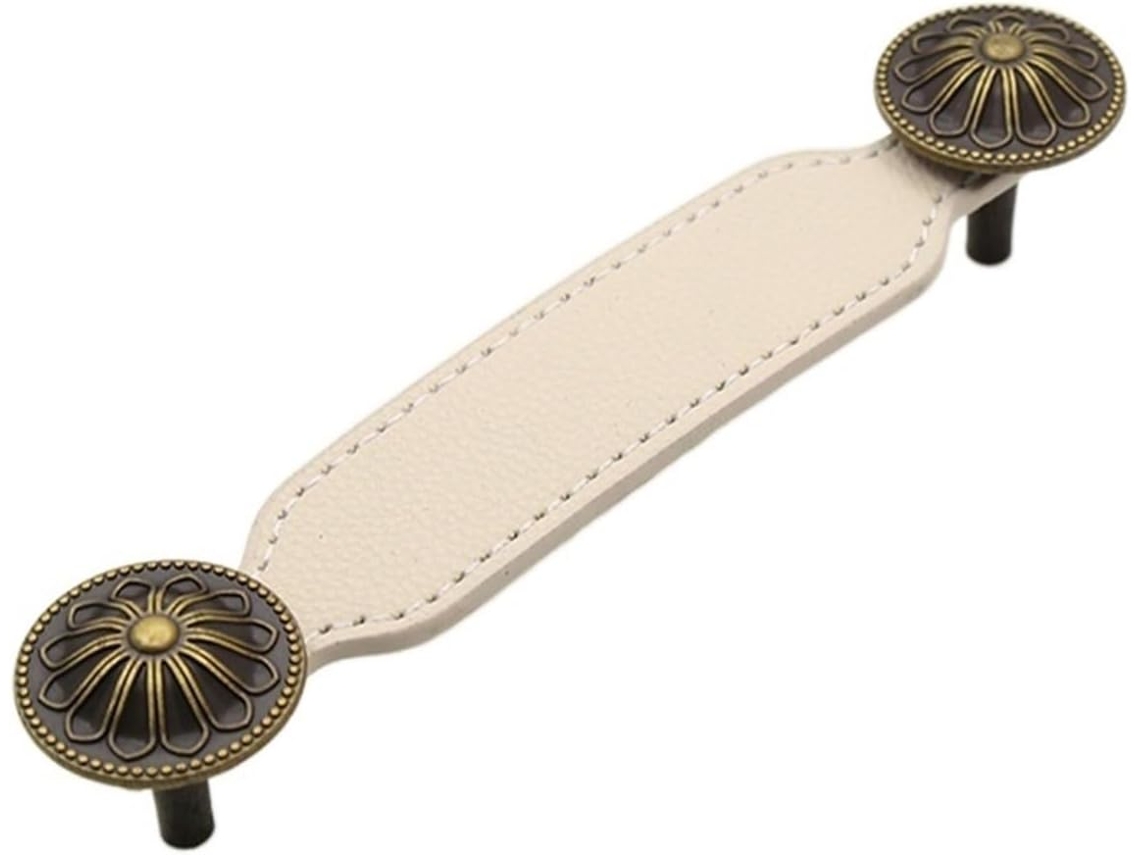 Conjunto De 2 Puxadores Couro Para Gavetas E Armários Cozinha, Estilo Moderno, Preto, Para Guarda Roupas Infantis, Com