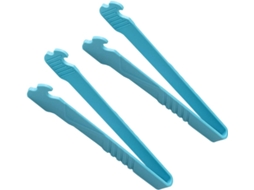 Pinça Para Alimentos Nolitoy, Prática, Fácil De Limpar, Com Drenagem De Óleo, Nylon Azul, Conjunto Com 2-unidades Para