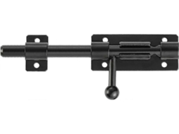 Fechadura De Portão Deslizante Resistente Com Furo Para Cadeado, Aço Inoxidável 304 Preto Fosco, 6 Polegadas, 160 Mm De Comprimen Slowmoose