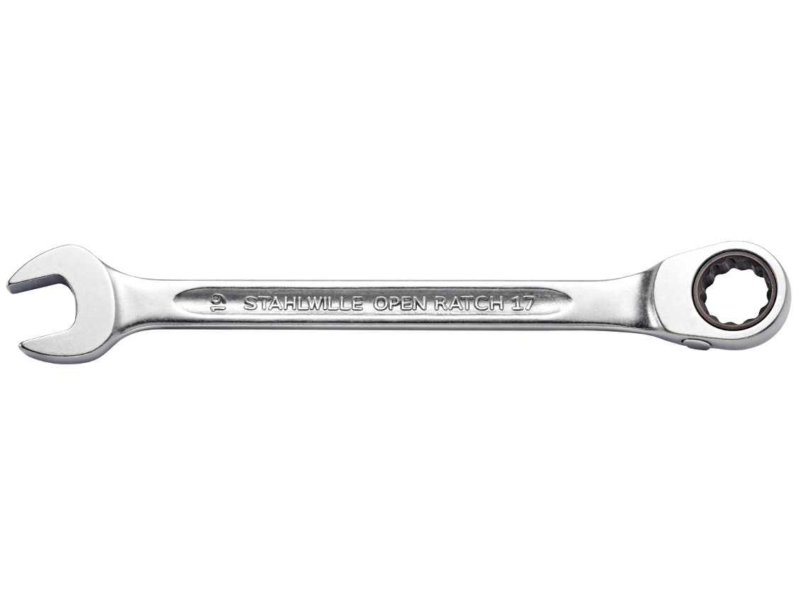 STAHLWILLE 41171212 Chave de Catraca Combinada de Boca Fixa e Estrela Acodada 17 12