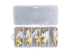 Conjunto Isca Vib Metal Peixes 10g com Penas