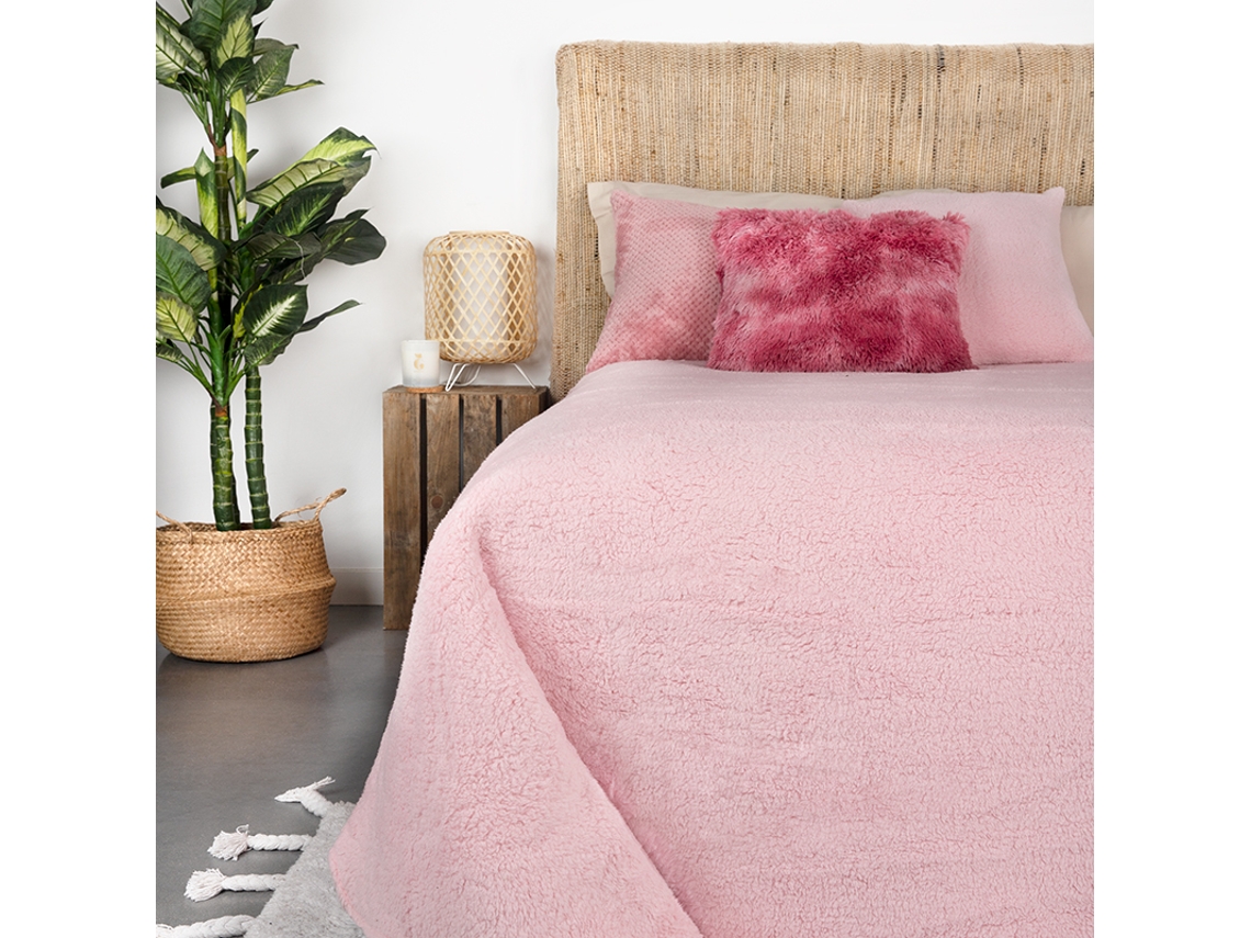 Cobertor de Pele de Ovelha M/Lamma 170X240Cm Rosa MEVAK LIVING