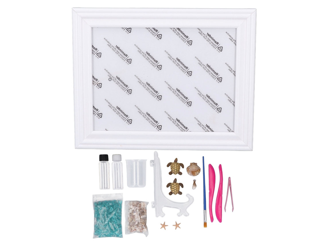 Mali kit de Arte com Vidro Marinho Moldura de Foto Resina para Decoração Casa Diy