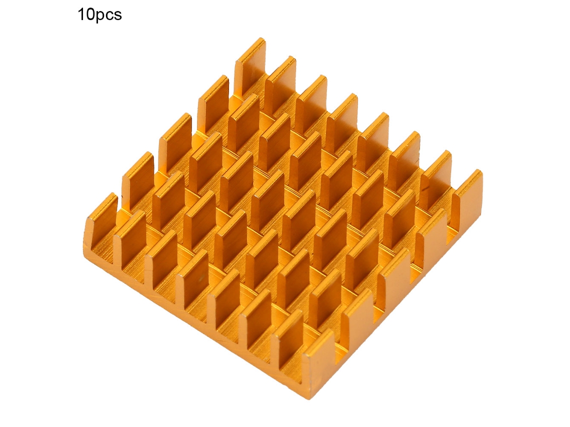 10 Peças Dissipador de Calor de Alumínio Dourado para Chip Cooling Fin 01 P2206 go