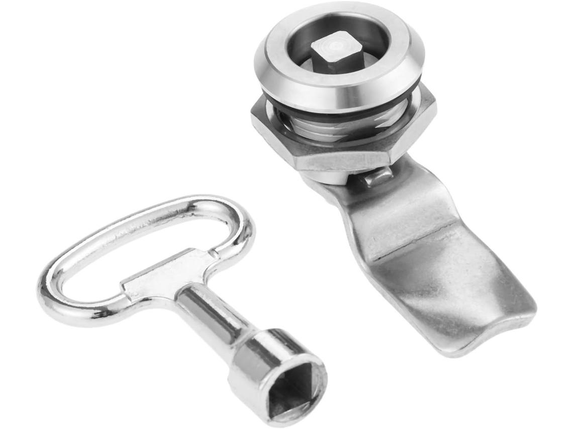 Fechadura elétrica multifuncional para portas, móveis, lixeiras, elevadores, com came triangular, redondo e hexagonal, e com um núcleo.