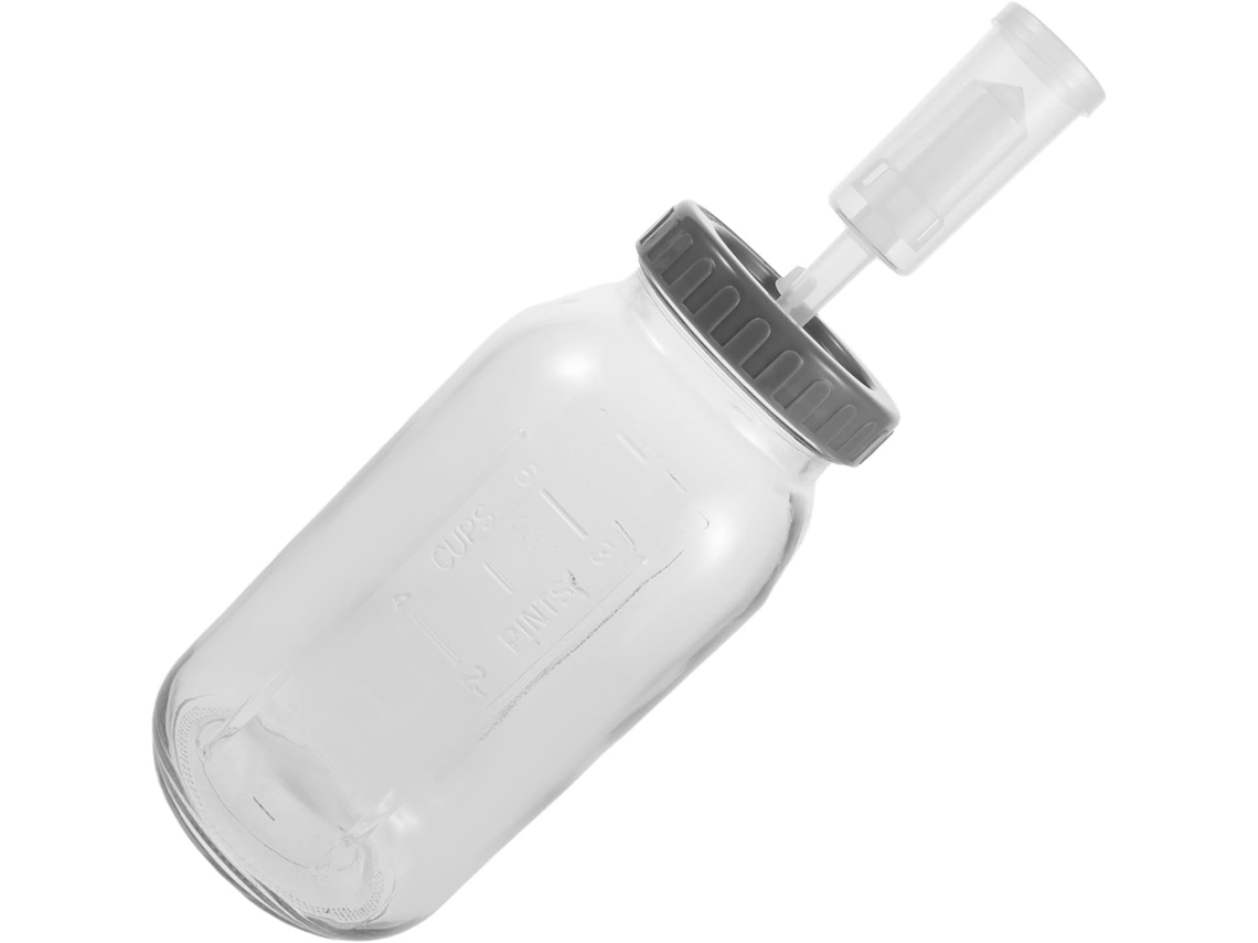Pote De Fermentação Toddmomy Boca Larga, 1, 9 Litros 64oz 0, 5 Galões, De Vidro, Com Válvulas De Ar E Monitoramento