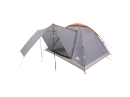 Conjunto 1 Barraca De Camping Vidaxl Cinzento Poliéster (6 Pessoas)