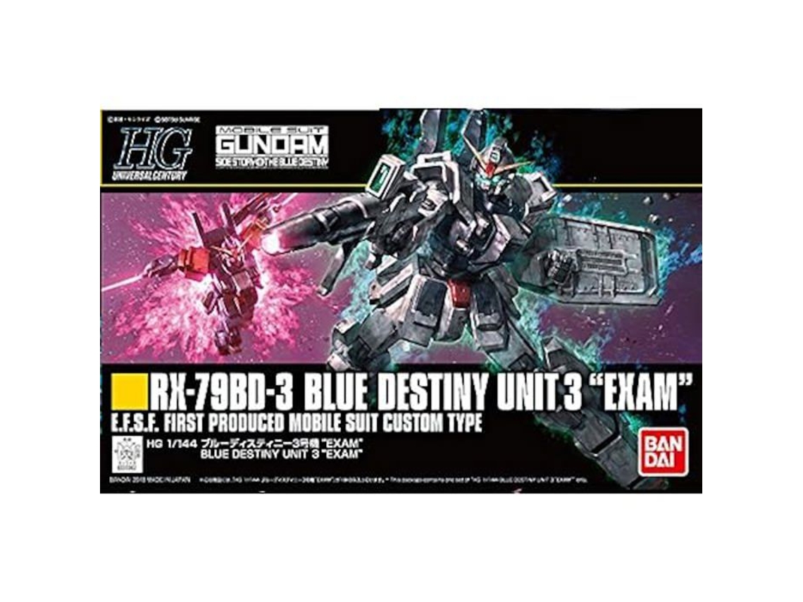 Bandai Spirits Hg Rx 79bd 3 Blue Destiny Unidade 3 Exame 1/144 Modelo azul para maiores de 14 anos