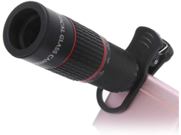 Lente Telefoto Celular 20x Lente Ótica Hd Telescópio Externo Observação Pássaros Concertos Jogos Preto Yizhood