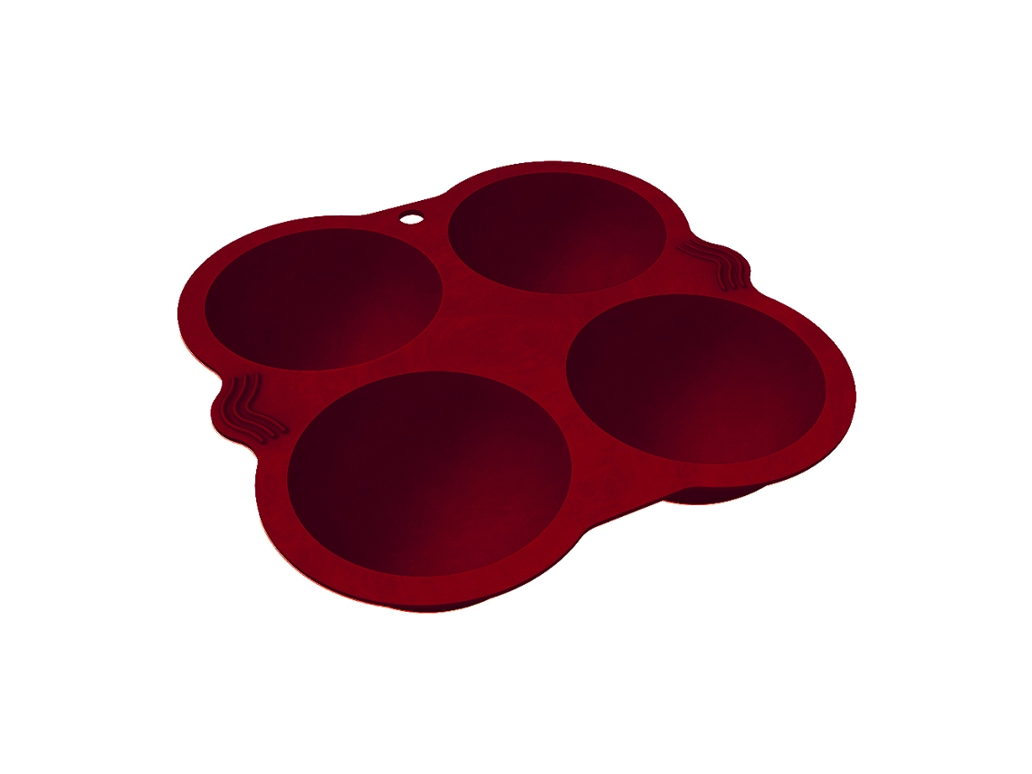 Mold de Silicone 4 Cavi Semicírculo para Bolo