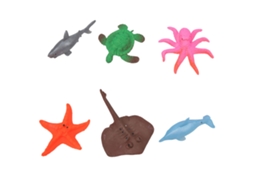 Ats 6 Peças de Brinquedos de Animais Marinhos Expandíveis com Água Educatsivos para Meninos, Meninas e Bebês