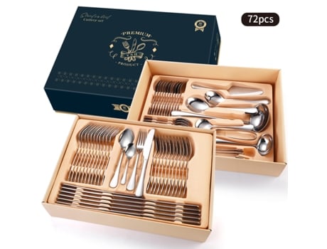 Conjunto de Talheres Domésticos em Aço Inoxidável 72 Peças VENISYMLIS