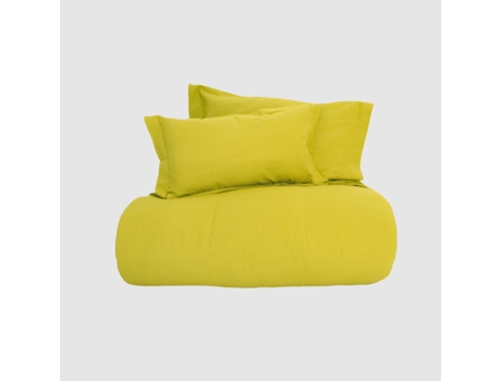 Capa Edredão Linho Pure Collection Mostarda 260x240cm — 80% Algodão - 20% Linho