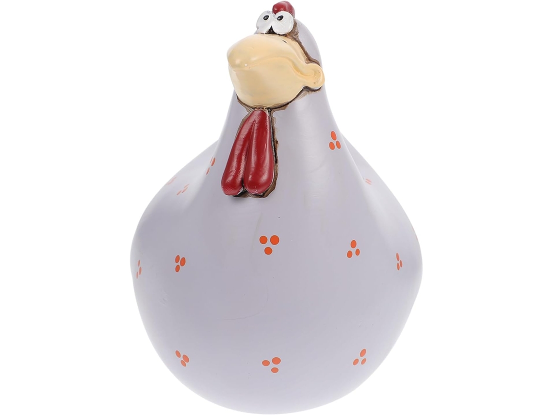 Galinha de Resina em Miniatura, Ornamento de Jardim, Decoração de Galo, Aos Raios Uv e Às Intempéries, para Uso Interno CHABERLU