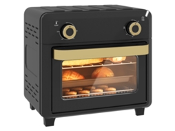 Mini Forno Com Convecção, Fritadeira A Ar, Temporizador, Luz Interna, 10l, Preto