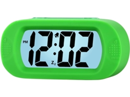 Despertador Infantil Com Visor Digital Lcd Grande, Função De Repetição E Luz De Presença. - Verde