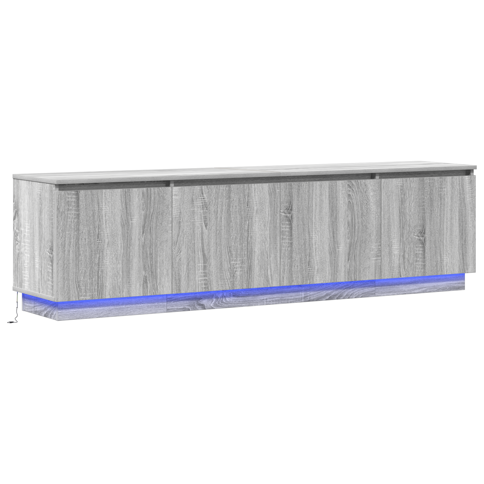 Conjunto 1 Suporte Para Tv Vidaxl Cinzento Derivados De Madeira (180 X 38 X 49 Cm)
