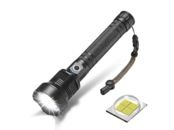 Lanterna De Focagem De Alta Potência P70 Lanterna Recarregável Usb Recarregável Com Led De Liga De Alumínio De Alta Potência, Yizhood (preto)