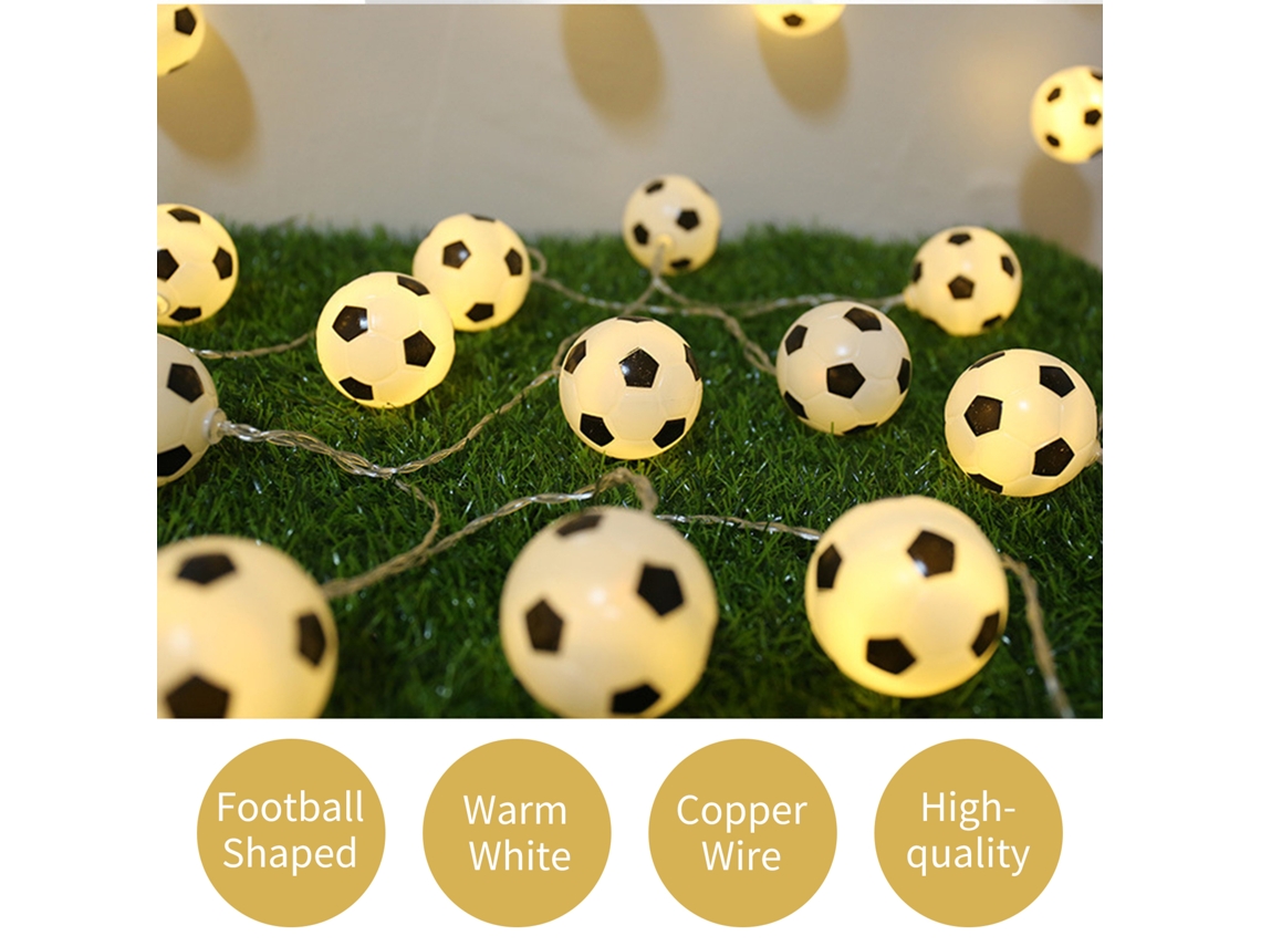 Luzes De Fio Em Forma De Futebol Led Para Copa Do Mundo E Festas