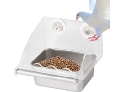 Dispensador De Comida Para Periquitos, Comedouro Transparente Para Uso Interno Na Gaiola.
