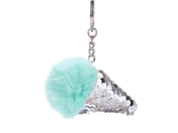 Chaveiro De Pelúcia Com Strass Acessório Fashion Porta-chaves