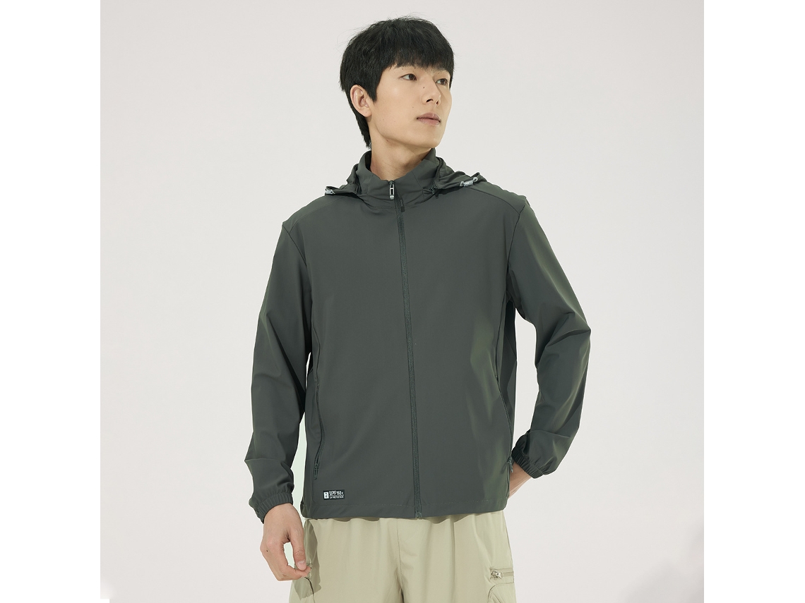 Camisa De Proteção Solar Masculina Yuysan, Manga Comprida, Secagem Rápida, Proteção Uv, Com Chapéu Removível
