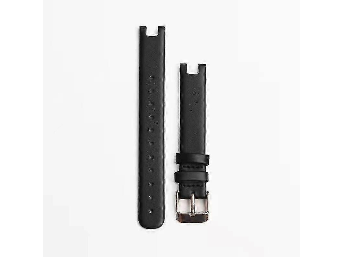 Pulseira De Couro Genuíno Para Garmin Lily 14mm Smartwatch Fivela De Aço