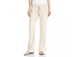 2026 pantalones de Algodão e Linho para Mulher Pantalones de Praia e Relax Itz S Albaricoque
