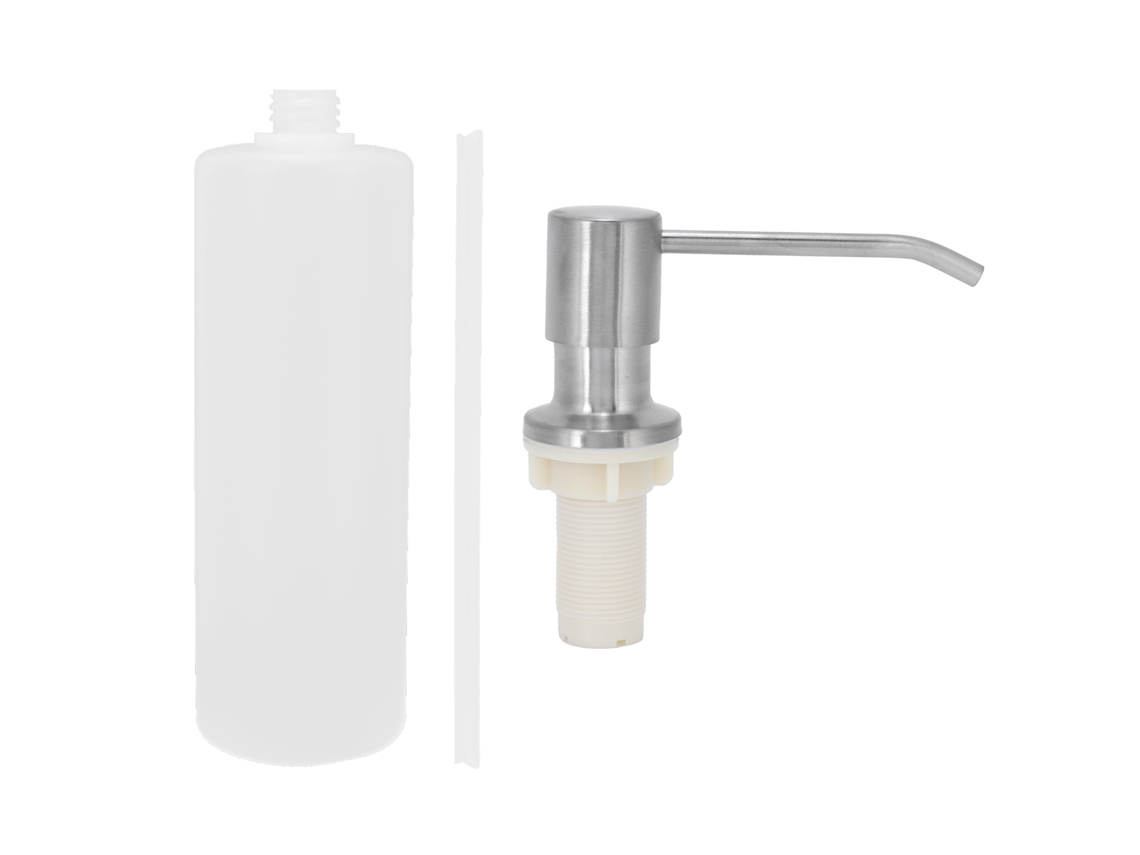 Dispensador de Sabão Inox 350ml para Cozinha e Banheiro, Sem Vazamentos | S/MARCA