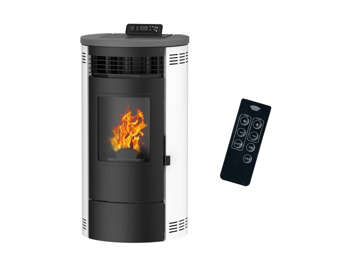 Salamandra A Pellets Flavia 15 Kw Sannover Branco