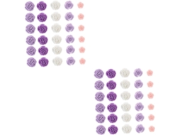 Alfinetes De Pressão Série 2 Em Formato Rosa Pequenos E Florais