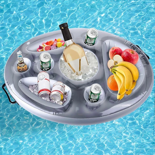 Bandeja Inflável, Bandeja Flutuante Para Piscina, Suporte Inflável Flutuante, Porta-copos Inflável, Porta-copos Flutuante Para Bebidas E Frutas.