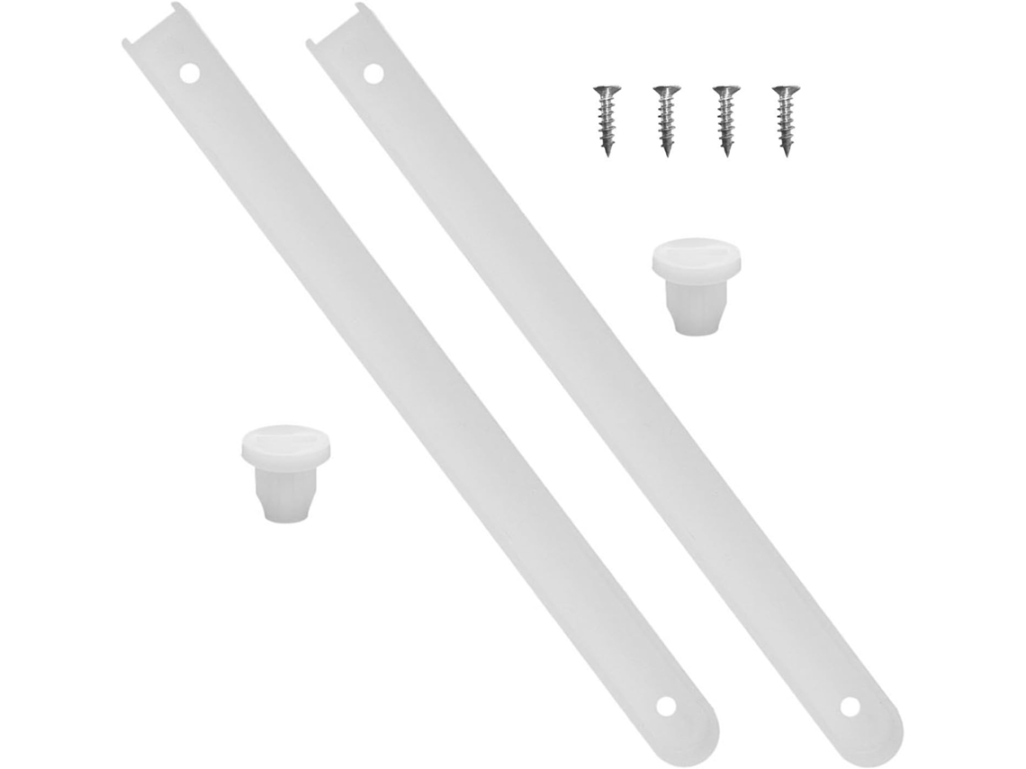 Corrediças De Gaveta Em Plástico Branco Com Detalhes Metal Para Um Movimento Suave Armários