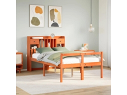 Vidaxl Cama Com Estante Sem Colchão 135x190 Cm Pinho Maciço