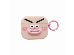 Estojo Para Fones De Ouvido Airpods 3 Com Estampa De Emoticons 3d E Toque De Pele.