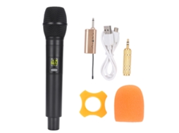 Microfone Sem Fio Handheld Recarregável Uhf Com Receptor Bluetooth Mini E Bateria Suportada