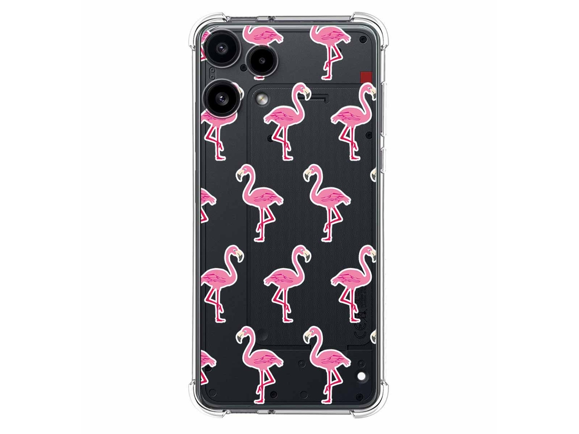 Capa Tumundosmartphone Transparente De Silicone À Prova De Choque Para Nothing Phone 3a Lite 5g Com Estampa De Flamingo
