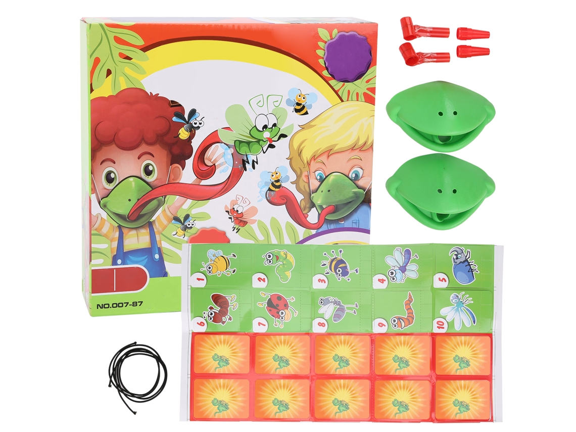 Walshlxq juego de Lengua Animal para Niños: Coger Tarjetas, Atrapar Insectos Y Comer Plagas Juego de Mesa