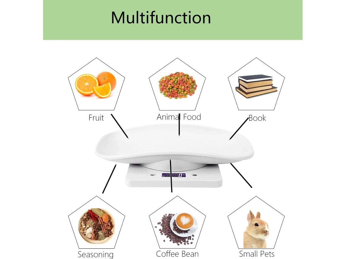 Balança Eletrônica Portátil Para Alimentos De Cozinha 10 Kg Sunny Spaces