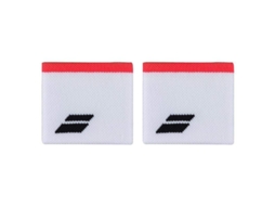 Babolat Pulseiras Curtas Brancas Vermelhas 2 Unidades