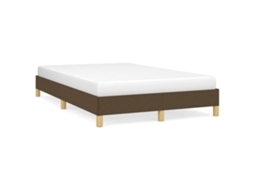 Bed Frame, Bed Frames Vidaxl Marrom Tecido (120 X 190 Cm)