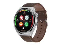 Relógio inteligente HDT 3 Max de 1,6 polegadas com pulseira de couro, à prova d'água IP67, compatível com chamadas Bluetooth e NFC. Ly Ebike