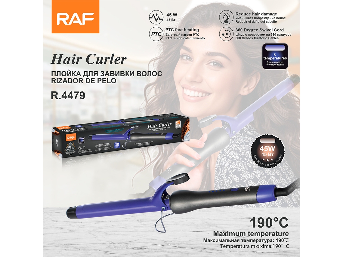 Curling Stick Alisador de Cabelo Talas Cerâmicas Endireitamento Seco e Molhado Duplo Uso Bangs Volumosos Rotação 360° MDUG