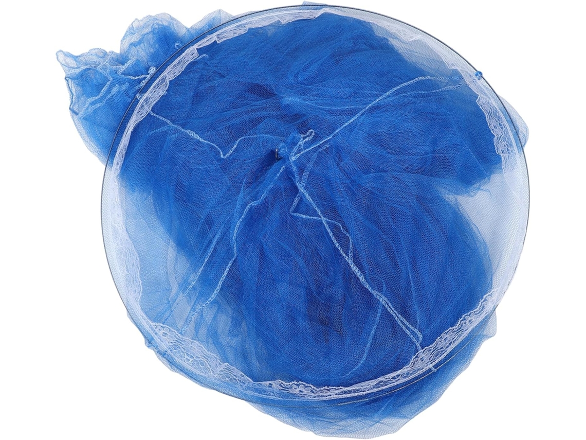 Mosquiteiro Redondo Anneome Para Cama De Princesa, Dossel Suspenso, Azul, Para Meninas, Tamanho Queen, Mosquiteiro Leve