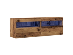 Conjunto 2 Gabinete Para Tv Vidaxl Castanho Derivados De Madeira (60 X 30 X 40 Cm)
