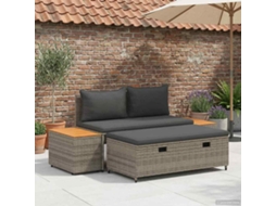 Vidaxl Conjunto De Sofás Para Exterior 4 -seater 4 Unid. Retangular