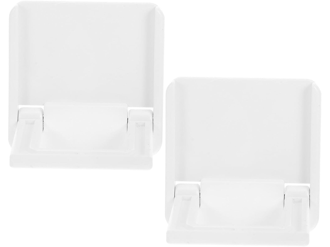 Puxadores De Porta Cozinha Nuobesty, Dobráveis, Brancos, Para Armários, Em Abs, 2 Peças, Com Adesivo, Sem Necessidade De