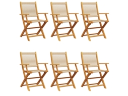 Folding Chair, Folding Chairs Vidaxl Bege Madeira (n/a)